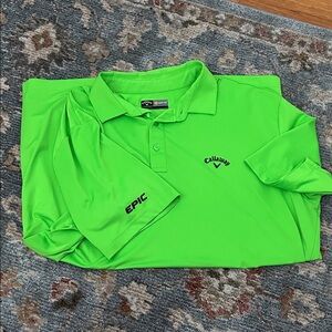Callaway Men's Bright Green golf  Polo Shirt XL